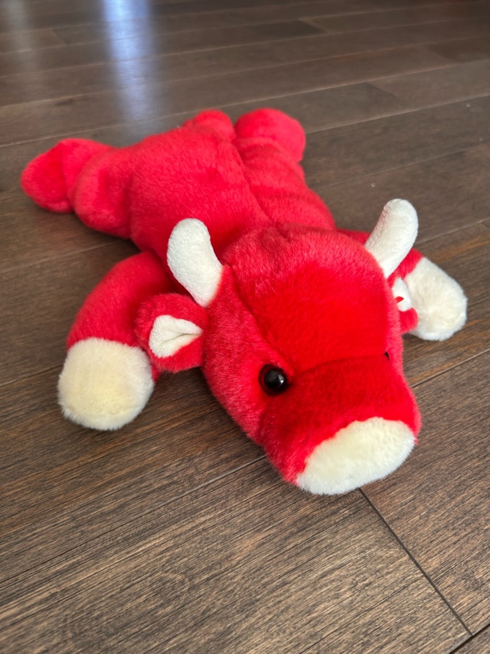 TY 1998 Red Bull 12” plush beanie buddies collection